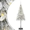 vidaXL Kar&aacute;csonyfa 300 LED-del &aacute;llv&aacute;nnyal Feh&eacute;r 180 cm PE &eacute;s Ac&eacute;l