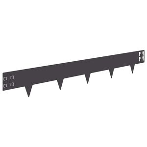 vidaXL Fűszeg&eacute;lyez&eacute;s 20 pcs 100 x 15 cm Ac&eacute;l Fekete