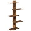 vidaXL Falra Szerelhető Polc Antik Fa 48,5 x 15 x 101 cm Szerelt Fa