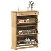 vidaXL Corona t&ouml;m&ouml;r fenyőfa cipőszekr&eacute;ny 99x32x138 cm