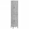 vidaXL betonsz&uuml;rke szerelt fa magasszekr&eacute;ny 34,5x34x180 cm