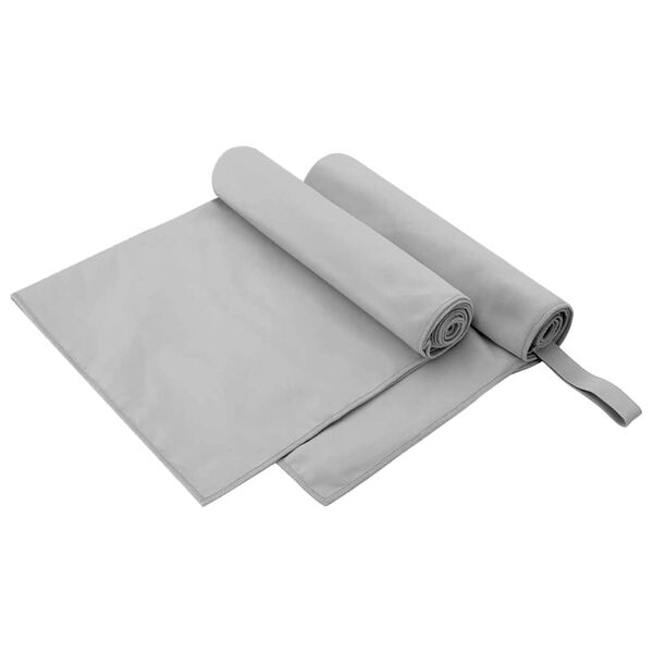 vidaXL Sport T&ouml;r&ouml;lk&ouml;zők 2 pcs Sz&uuml;rke 100 x 50 cm