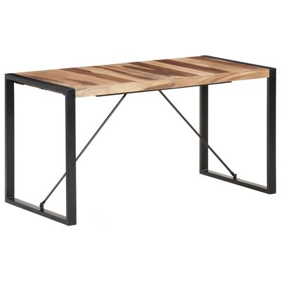 vidaXL tömör fa étkezőasztal paliszander felülettel 140 x 70 x 75 cm