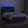 vidaXL k&eacute;k sz&ouml;vet rug&oacute;s &eacute;s LED-es &aacute;gy matraccal 140x190 cm
