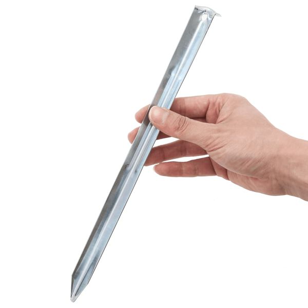 vidaXL 24 db horganyzott ac&eacute;l s&aacute;torszeg 30 cm &Oslash;20 mm