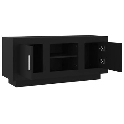 vidaXL fekete szerelt fa TV-szekrény 102x35x45 cm