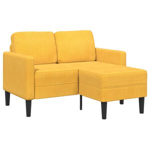 vidaXL vil&aacute;gos s&aacute;rga v&aacute;szon 2 &uuml;l&eacute;ses kanap&eacute; L-alak&uacute; kanap&eacute;val 125 cm