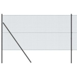 vidaXL Hegesztett dr&oacute;th&aacute;l&oacute;s ker&iacute;t&eacute;s talaj r&ouml;gz&iacute;t&eacute;s 50 x 1 m Sz&uuml;rke