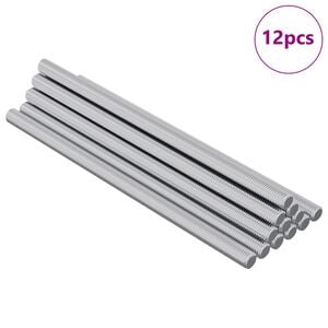 vidaXL Menetes R&uacute;d 12 pcs Ez&uuml;st 6 x 120 mm Ac&eacute;l