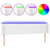 vidaXL feh&eacute;r műbőr LED-es fejt&aacute;mla 163x16x78/88 cm