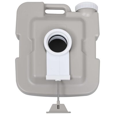 vidaXL szürke hordozható kemping WC 10+10 L