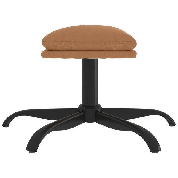 vidaXL tópszínű mikroszálas szövet lábzsámoly 60x60x36 cm