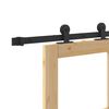 vidaXL Csúszó ajtó ORKDAL Természetes és fekete 78 x 202 cm
