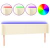 vidaXL kr&eacute;msz&iacute;nű műbőr LED-es fejt&aacute;mla 183 x 16 x 78/88 cm