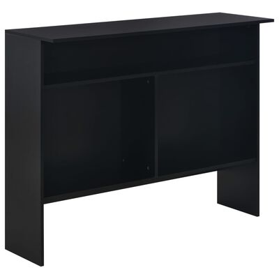 vidaXL fekete bárasztal 2 asztallappal 130 x 40 x 120 cm