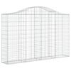 vidaXL 5 db &iacute;ves horganyzott vas gabion kos&aacute;r 200x30x120/140 cm