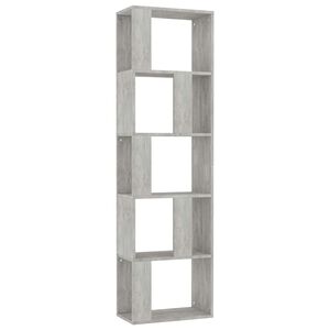vidaXL betonsz&uuml;rke szerelt fa k&ouml;nyvszekr&eacute;ny/t&eacute;relv&aacute;laszt&oacute; 45x24x159 cm
