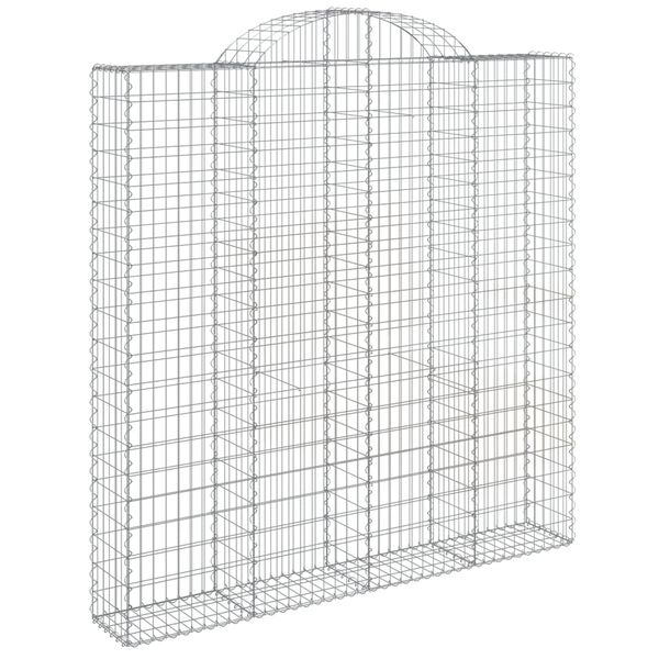 vidaXL 12 db &iacute;ves horganyzott vas gabion kos&aacute;r 200x30x200/220 cm