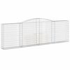 vidaXL &iacute;ves horganyzott vas gabion kos&aacute;r 400x30x120/140 cm