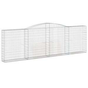 vidaXL &iacute;ves horganyzott vas gabion kos&aacute;r 400x30x120/140 cm