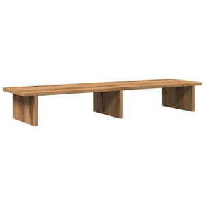vidaXL k&eacute;zműves t&ouml;lgy sz&iacute;nű szerelt fa monitor&aacute;llv&aacute;ny 100 x 27 x 15 cm