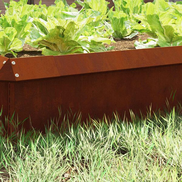 vidaXL Csiga ker&iacute;t&eacute;s Rozsd&aacute;s 50 x 3,5 x 25 cm Időj&aacute;r&aacute;s&aacute;ll&oacute; ac&eacute;l