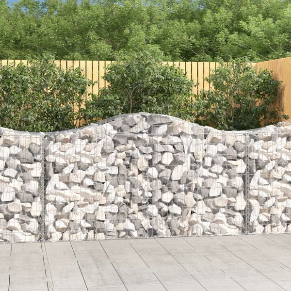 vidaXL 50 db &iacute;ves horganyzott vas gabion kos&aacute;r 200x50x100/120 cm