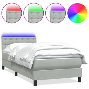 vidaXL vil&aacute;gossz&uuml;rke b&aacute;rsony rug&oacute;s &eacute;s LED-es &aacute;gy matraccal 80x210 cm