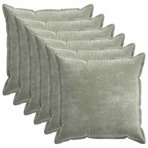 vidaXL P&aacute;rna huzat 6 pcs HOUTEN Z&ouml;ld 80 x 80 cm Chenille Sz&ouml;vet