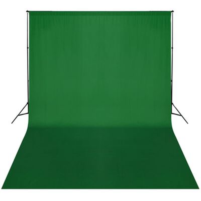 vidaXL zöld háttér állványrendszer 300 x 300 cm