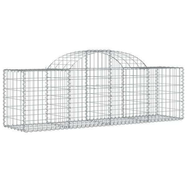 vidaXL 20 db íves horganyzott vas gabion kosár 200x50x60/80 cm