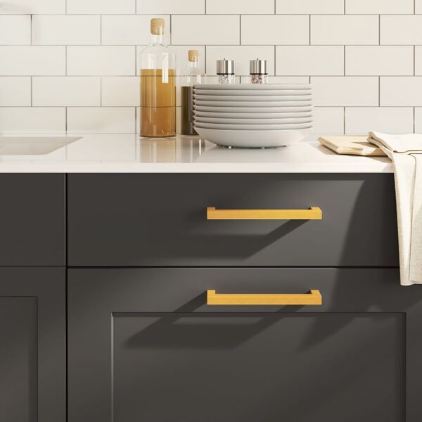 vidaXL 20 db aranysz&iacute;nű rozsdamentes ac&eacute;l szekr&eacute;nyfoganty&uacute; 160 mm