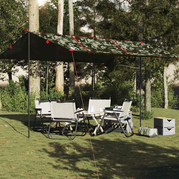 vidaXL terepsz&iacute;nű v&iacute;z&aacute;ll&oacute; kempingponyva 451x420 cm