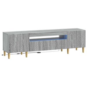 vidaXL LED TV szekr&eacute;ny Sz&uuml;rke Sonoma Szerelt Fa