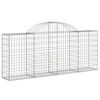 vidaXL 7 db íves horganyzott vas gabion kosár 200x30x80/100 cm