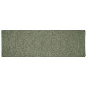 vidaXL Ter&uuml;letszőnyegek Olajz&ouml;ld 80 x 250 cm Juta