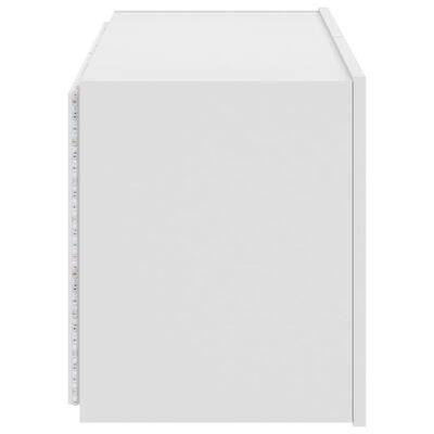 vidaXL fehér falra szerelhető TV-szekrény LED-lámpákkal 80x35x41 cm