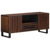 vidaXL barna t&ouml;m&ouml;r mang&oacute;fa TV-szekr&eacute;ny 100 x 34 x 46 cm