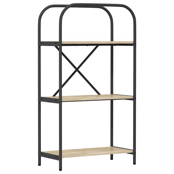 vidaXL K&ouml;nyvespolc Sonoma t&ouml;lgy 60 x 30 x 109 cm Faanyag