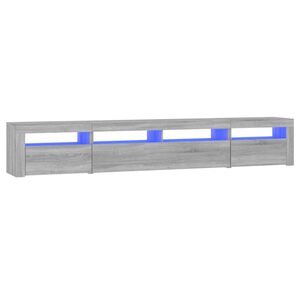 vidaXL sz&uuml;rke sonoma sz&iacute;nű TV-szekr&eacute;ny LED-l&aacute;mp&aacute;kkal 240x35x40 cm