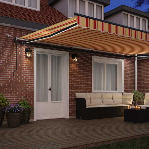 vidaXL Napernyő Anyag Sárga és narancs 500 × 300 cm Poliészter