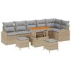 vidaXL Kerti Kanap&eacute; Szett p&aacute;rn&aacute;val 9 pcs Beige &eacute;s Vil&aacute;gossz&uuml;rke