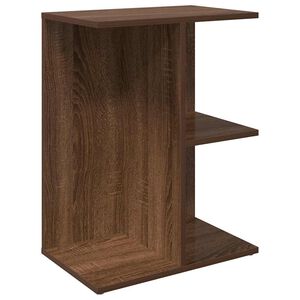 vidaXL &eacute;jjeliszekr&eacute;ny barna t&ouml;lgyfa 46,5x29x61 cm g&eacute;pi forg&aacute;csolt fa