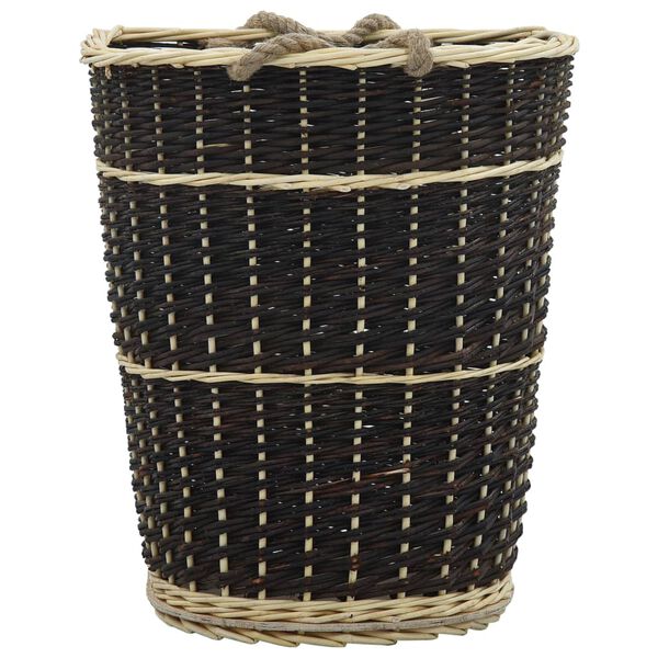 vidaXL természetes fűzfa tűzifa hátikosár fogantyúkkal 50 x 44 x 58 cm