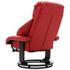 vidaXL piros műbőr TV-fotel l&aacute;bzs&aacute;mollyal