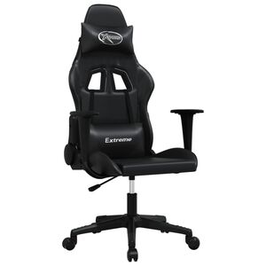 vidaXL fekete műbőr massz&aacute;zs gamer-sz&eacute;k