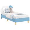 vidaXL Gyerek&aacute;gy kerettel K&eacute;k 80 x 160 cm PU