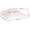 vidaXL kr&eacute;mfeh&eacute;r csere pavilon ponyvatető 310 g / m&sup2; 3 x 4 m
