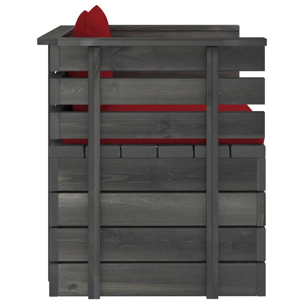 vidaXL fenyőfa kerti karossz&eacute;k p&aacute;rn&aacute;kkal