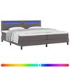 vidaXL Boxrug&oacute;s &aacute;gy LED szalagokkal Sz&uuml;rke 200 x 200 cm Műbőr